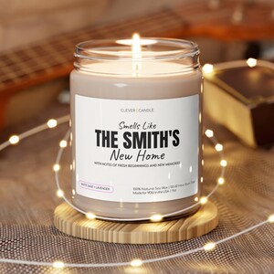 Smells Like a New Home Personalized Candle, New Homeowner Gift, New Home Gift Idea, Housewarming Gift Idea, Customized House Warming Present