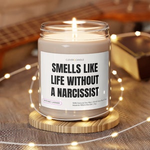 Divorce Party Candle: Smells Like Life Without A Narcissist, Soy Wax