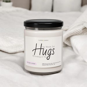 No Words Just Hugs Soy Candle, Thinking of You Gift, Sympathy Gift Idea, Get Well Soon Present, Condolence Gift, Bereavement or Grief Gift