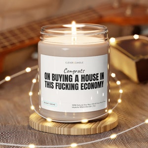 Funny New Homeowner Candle: Congrats on Buying a House