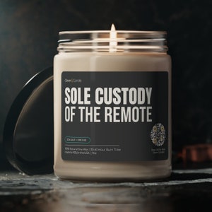 Divorce Gift | Sole Custody Of The Remote Divorce Candle | Breakup Gift | Breakup Candle | Divorce Party | Divorce Party Gift