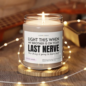 Last Nerve Sister In Law Gift, Funny Candle Gift for Sister In Law, Birthday Present for Sister In Law, Bridal Shower Gift for Sister In Law