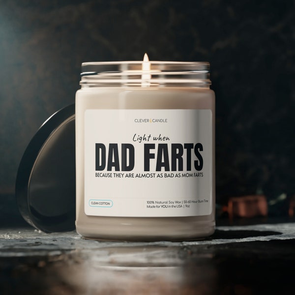 Dad Farts Funny Candle, Dad Fathers Day Gift, Dad Gift Idea, Birthday Present for Father, Fathers Day Presents, Gift for Father In Law