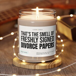 Regalo di divorzio, Odora di documenti di divorzio appena firmati Candela di divorzio, Regalo di rottura, Candela di rottura, Festa di divorzio, Regalo di festa di divorzio