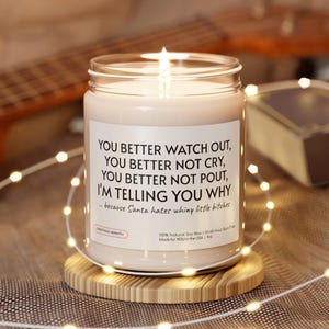 Funny Christmas Candle, Secret Santa Gift, White Elephant Present, Christmas Gift, Adult Stocking Stuffer, Coworker Christmas Gift