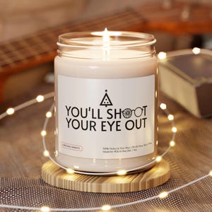 Christmas Story Inspired Candle, White Elephant Gift, Secret Santa Gift, Christmas Decor, Holiday Candle, Winter Candle, Christmas Gift