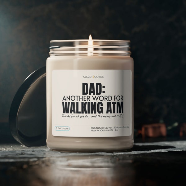 Walking ATM, Dad Gift Idea, Birthday Present for Father, Fathers Day Presents, Gift for Father In Law, Dad Fathers Day Gift, Funny Candle