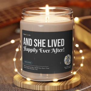 Divorce Gift | And She Lived Happily Ever After! Divorce Candle | Breakup Gift | Breakup Candle | Divorce Party | Divorce Party Gift