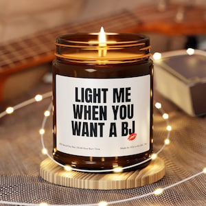 Light Me When You Want a BJ, Valentines Gifts For Him, Adult Humor, Funny Gifts, Couple BJ Candle, Valentine Day Gift For Him, Gift For Him