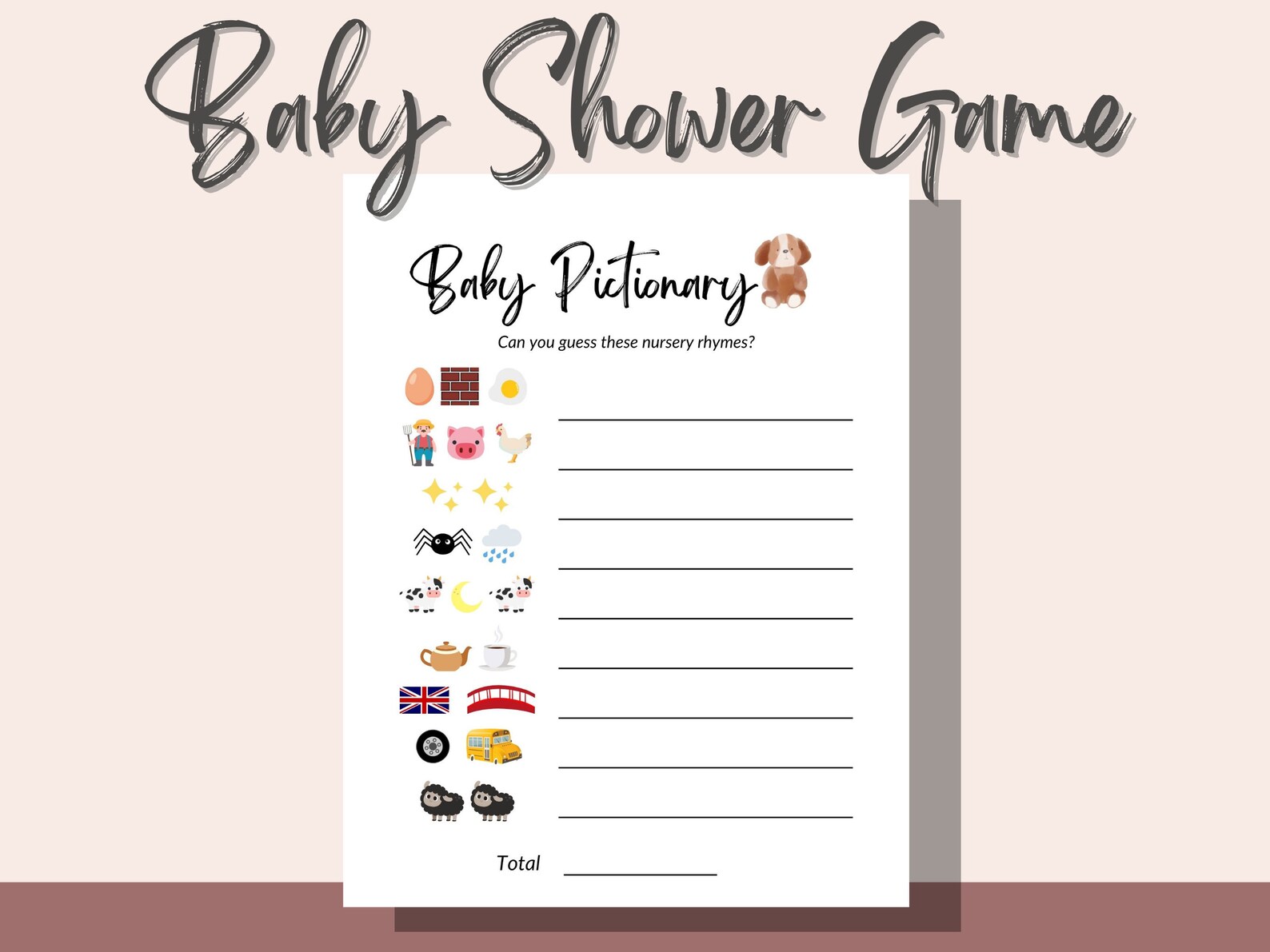 Baby Shower Emoji Game Baby Shower Pictionary Baby Emoji Picture Game ...