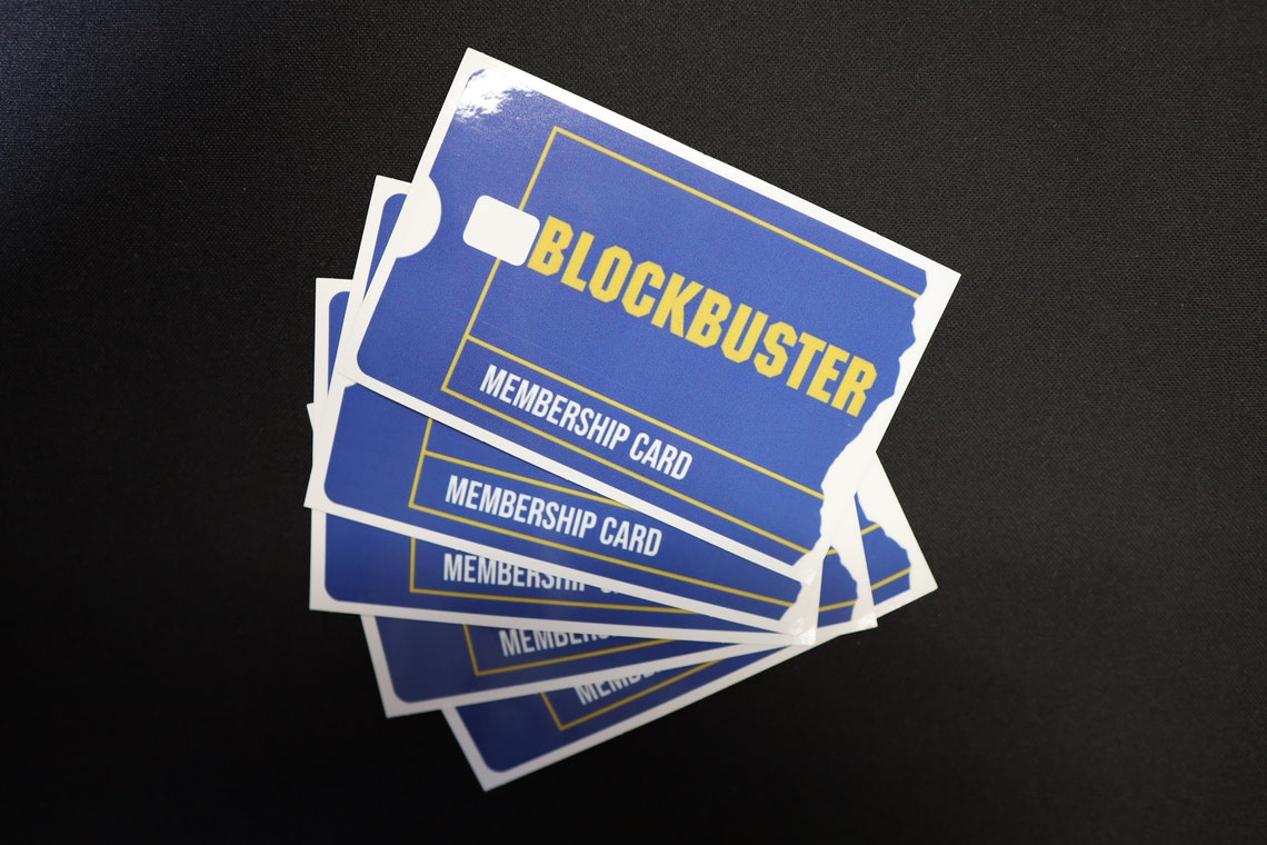 Blockbuster Membership Glossy Card Sticker, Premium High Quality ...