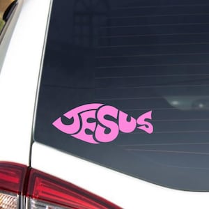 Vinylsticker Jesus Fish, Christian Car Decor, Auto-accessoires