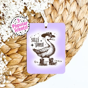 Silly Goose On The Loose Car Air Freshener | Funny Home Décor, Gift for Nature Lovers, Quirky Car Accessories, Gift for Friends, Unique