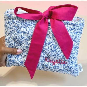 Quilted Bow Bible Sleeve Cover For Women Christian Gift For Her Bible Bag Cover For Book Protector Best Friend Birthday Present For Wife