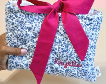 Quilted Bow Bible Sleeve Cover For Women Christian Gift For Her Bible Bag Cover For Book Protector Best Friend Birthday Present For Wife