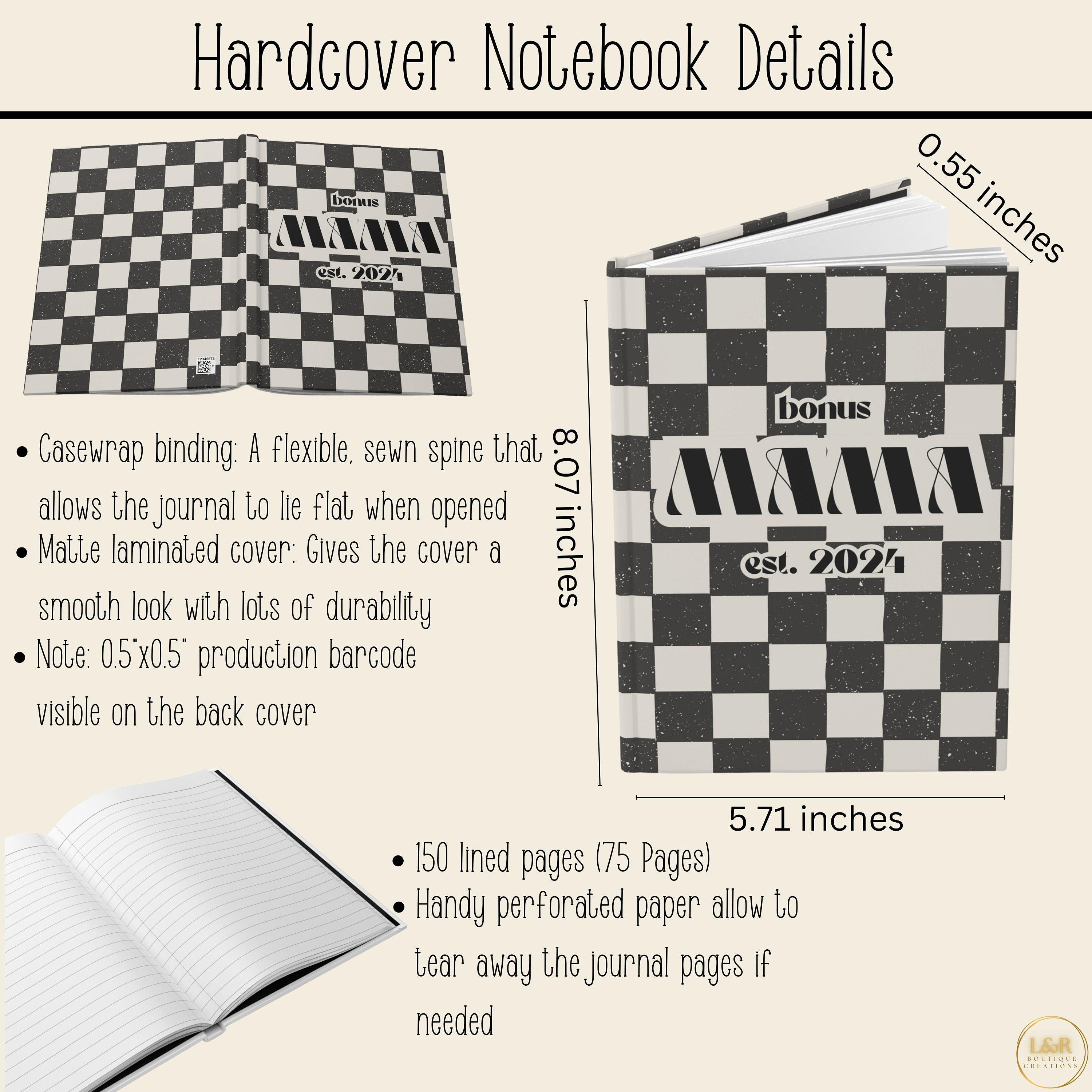 Funny Personalized Mama Journal Custom Name Notebook Gift for Mother's