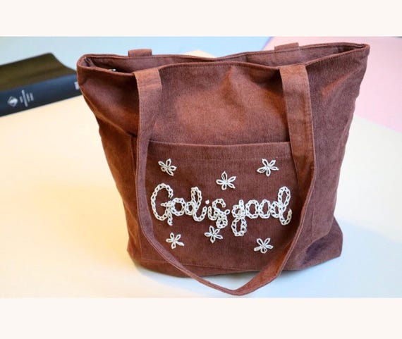 Embroidered Bible Bag Tote Bag Christian Gift For Women Back To School Book Bag For Girl Baptism Gift For Sister Birthday Gift Ideas For Mom