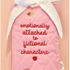 Premade romance book cover girl bookish gift for book lover gift idea for teen girl book sleeve pink with coquette bow
