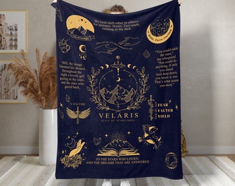 Velaris City of Starlight Throw Blanket, Acotar Cozy Reading Merch, Sarah J Maas The Night Court of Dreams, Rhysand Feyre Book Lovers Gifts