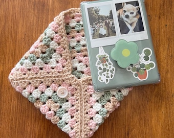 Crochet Kindle Sleeve | Granny Square Book Cover | Protective Book Sleeve | Kindle Cover Protector | Kindle Case | Handmade Crochet Cover