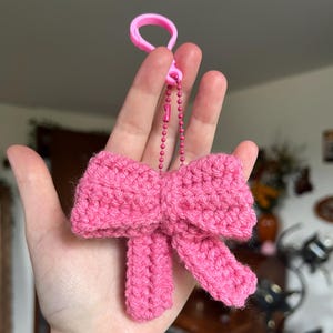 Bow Bag Charm | Crochet Bow Keychain | Cute Baggu Charms | Handmade Gift | Crochet Bow