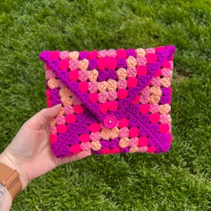 Crochet Kindle Sleeve | Granny Square Book Cover | Protective Book Sleeve | Kindle Cover Protector | Kindle Case | Handmade Crochet Cover