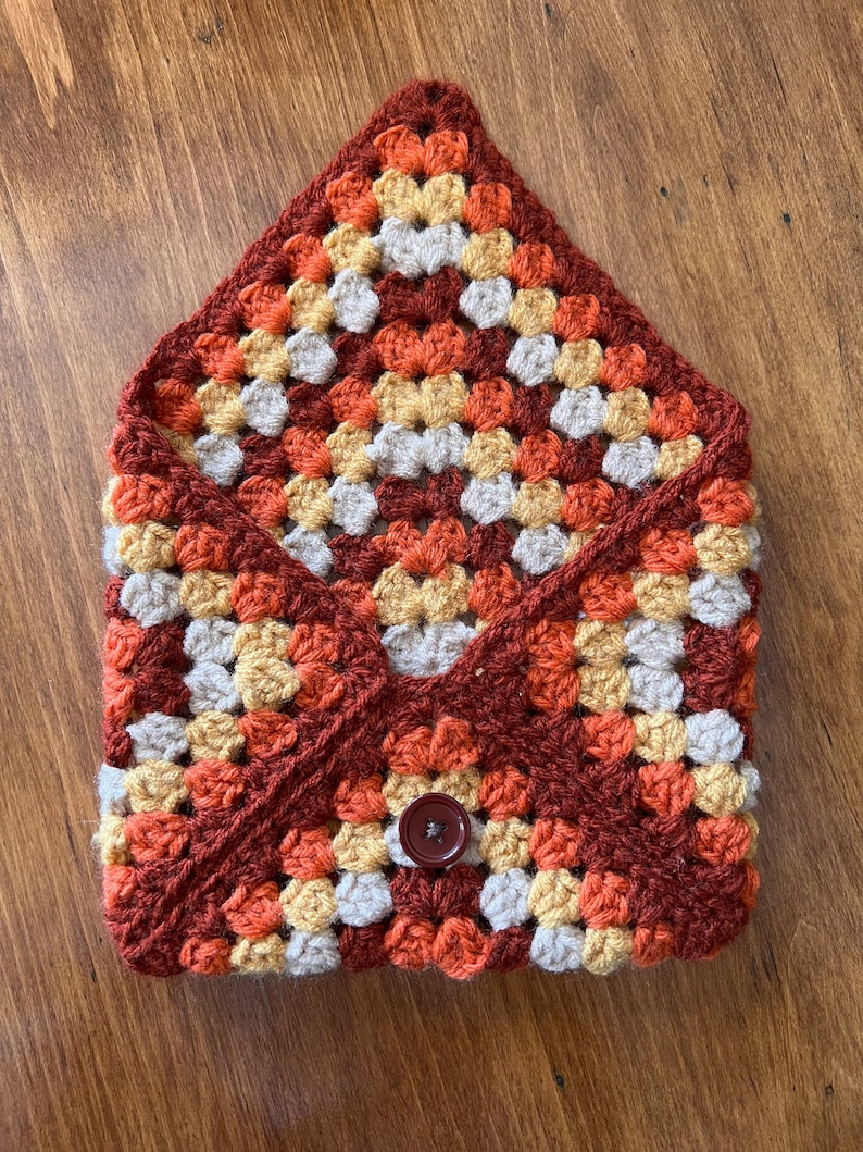 Crochet Kindle Sleeve Granny Square Book Cover Protective Book Sleeve