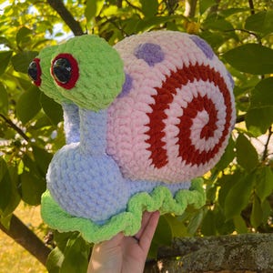 Crochet Snail Stuffed Animal | Handmade Plushie Toy | Sea Snail | Handmade Gift | Amigurumi | Kids Room Decor | Funny Gift Ideas