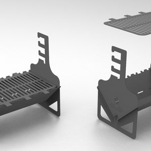 DXF Fire Pit Grill Mangal BBQ