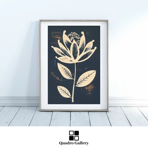 Modern Botanical Print Floral Wall Art Minimalist Flower Illustration Aesthetic Nature Decor Digital Artwork for home and office