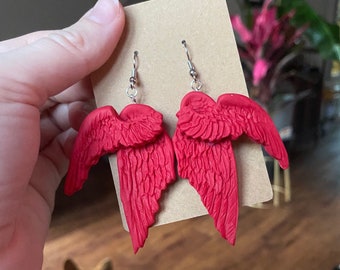 Cupid Seraph Biblical Angel Wing Earrings