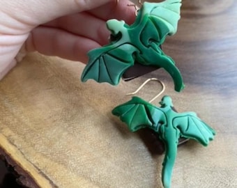 Single Book Dragon Fantasy Earrings