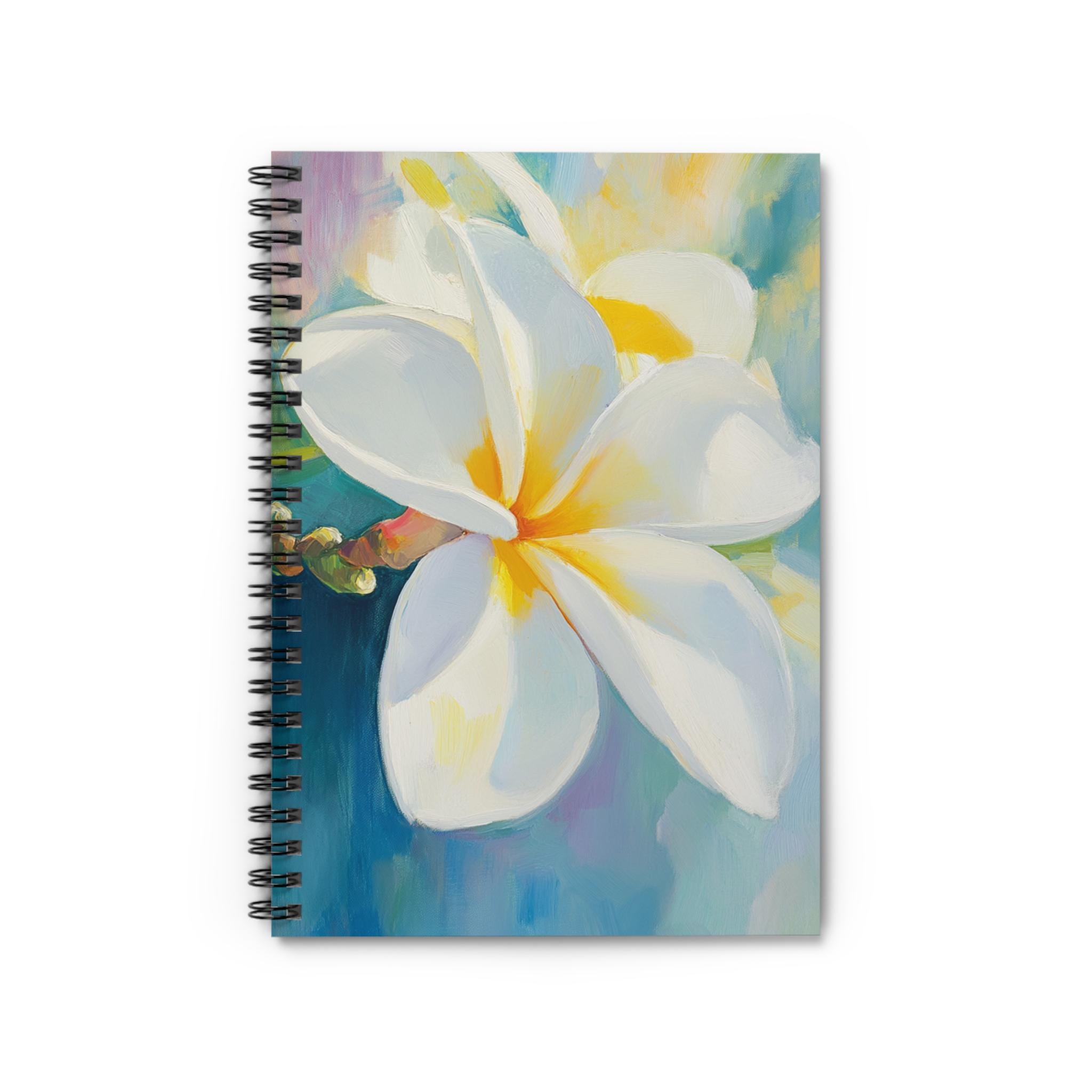 White Plumeria Spiral Notebook – Tropical Hawaiian Journal for Writers ...