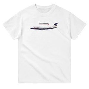 British Airways Boeing 747-400 T-Shirt | Landor Livery 747 G-BNLY | Aviation Enthusiast Tee