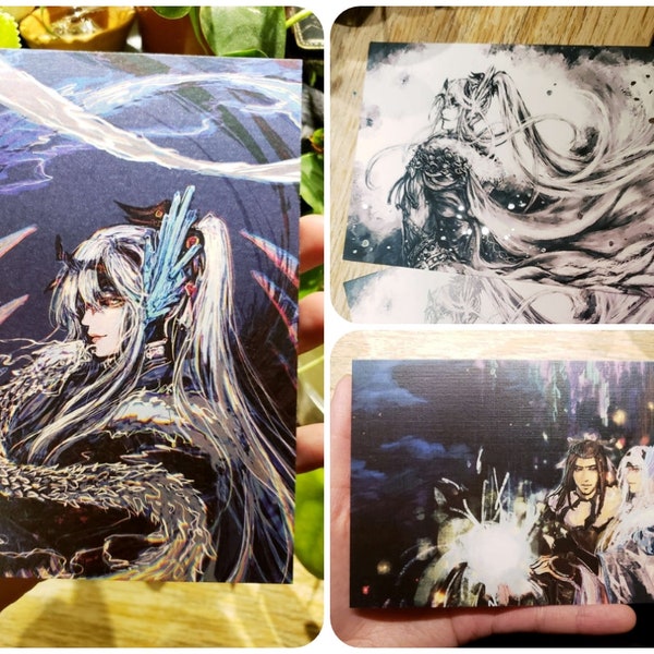 PILI Puppetry Thunderbolt Fantasy 4" x 6" Postcard Foil Art Prints - Lin SetsuA Lin Xue Ya Sho Fukan Shang BuHuan