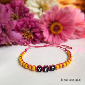 Power Of Yet – Inspirational Bracelet | Czech Glass Seed Bead, Adjustable, Handmade