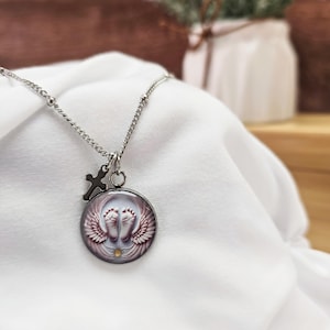 Infant Loss, Miscarriage Mustard Seed Necklace with Christian Devotional, Gift for Pregnancy Loss,  Sympathy Necklace, Memorial Jewelry
