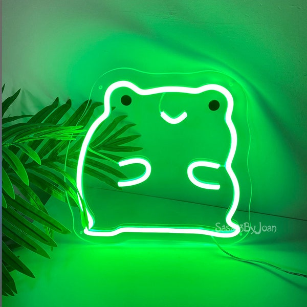 Kawaii Frog Light,Frog Neon Sign,Frog Art Sign,Nursery Decor,Frog Baby Light Children's Room Art Decor,Baby Room Decor Light,Gift for Kids