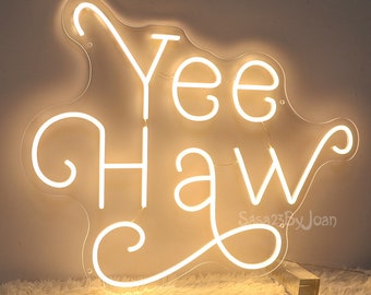 Yeehaw Neon Sign: Western Cowboy Room Decor