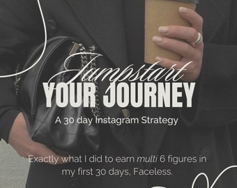 Jumpstart Your Journey | PLR | Get my Reels Strategy | 30 Hooks | 90 Reels for 30 Days | Weekly/Daily Planner | A 30 Day Instagram Strategy
