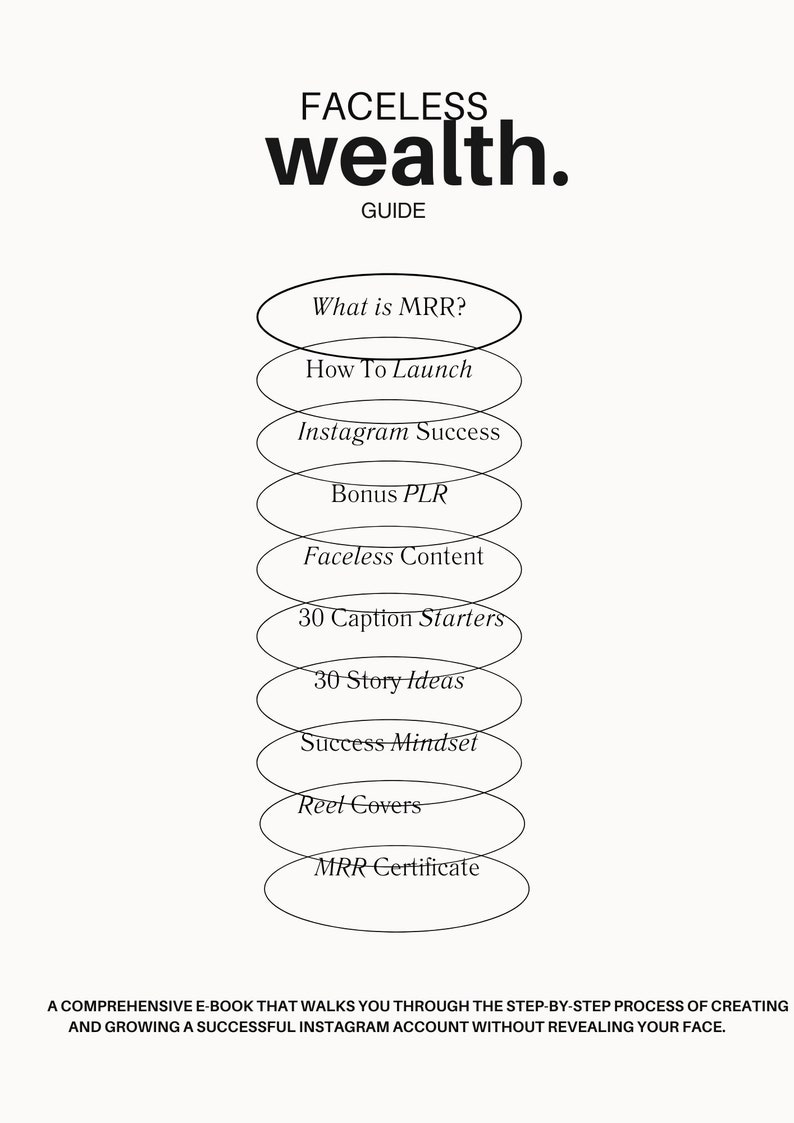 Faceless Wealth Guide Step by Step Guide to Make an Endless Income ...