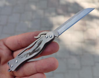 Individuell graviertes Klappmesser mit Scheide Überlebensmesser Geschenke für Herren Groomsmen Messerset Jäger Camping Taschenmesser Rasiermesser Scharf