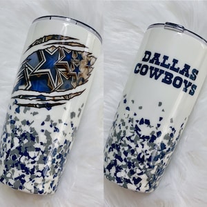 Dallas Cowboys, Football, Sports, Handmade, Custom, 20oz, Tumbler, “Epoxy Free”