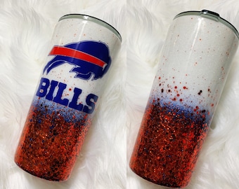 Buffalo Bills, Football, Sport, 20 Unzen, mit Glitzer, Handgemacht, Personalisiert, Becher, “Epoxyfrei”