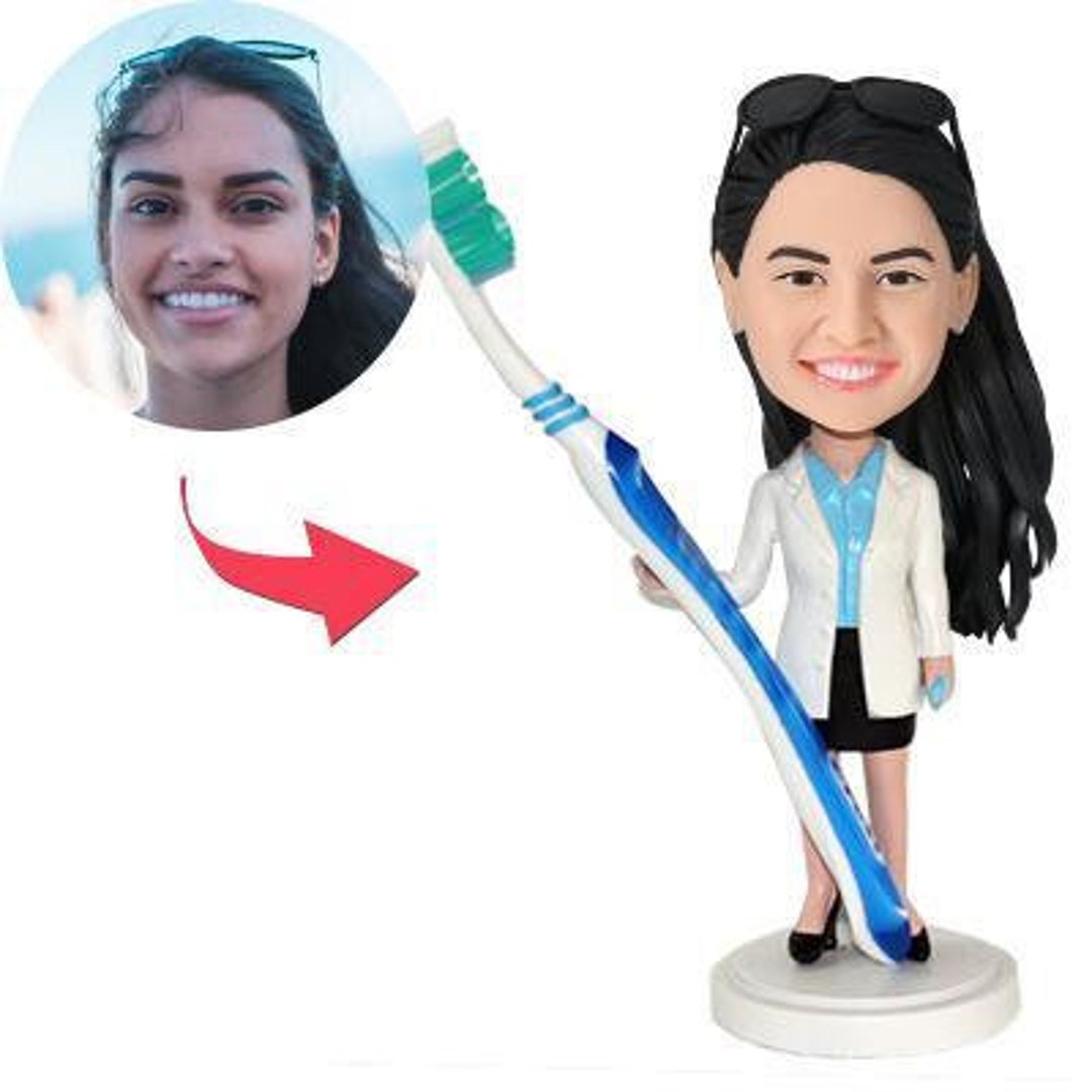 Female Dentist Gift Bobblehead - Personalized main image 1