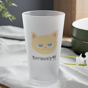 Sarkastisches Pint Glas, lustiges Trinkgeschenk, gefrostetes Bierglas, 16 Unzen Becher, Barware Decor