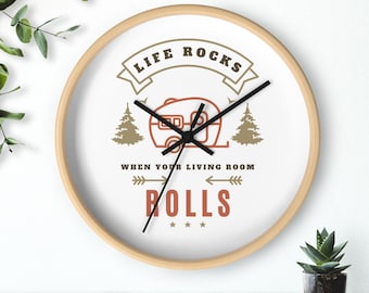 RV Wall Clock: Camping Decor - Life Rocks Design