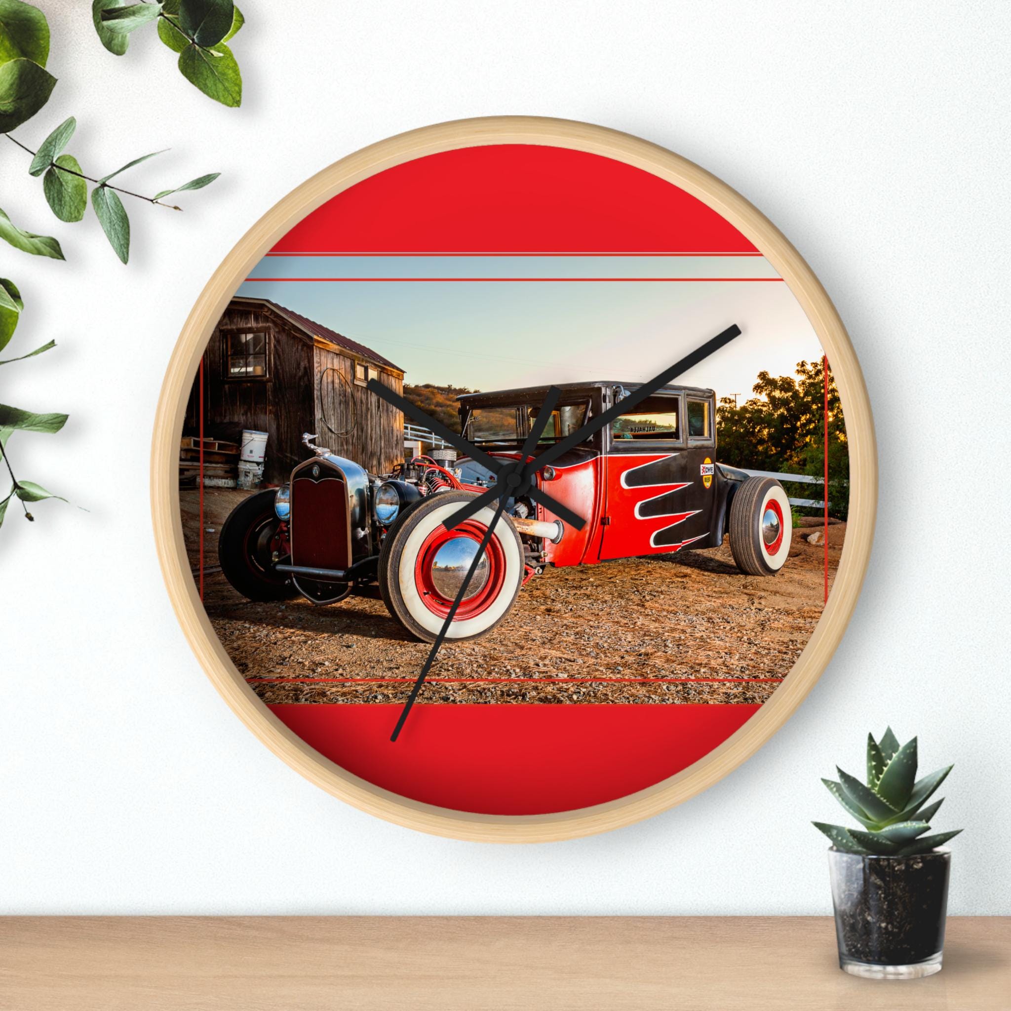 Horloge Murale Nostalgic Art Mercedes Garage - Décoration Auto Rétro - Noire