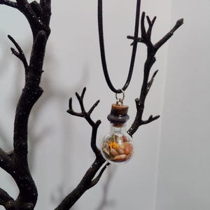Protection During Travel Small Witch Spell Jar Necklace