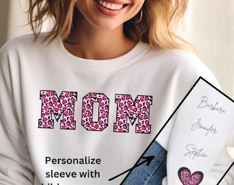 Personalized Mom Sweatshirt with Kids Names, Mom Custom Names Sweatshirt, Custom Mom Sweater, Personalized Mom Hoodie, Custom Gift For Mom